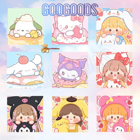 

GG Canvas Painting by Number/ Melukis Mewarnai Kanvas Anak/ DIY Painting Digital/ Satu Set Peralatan Melukis Anak Sanrio