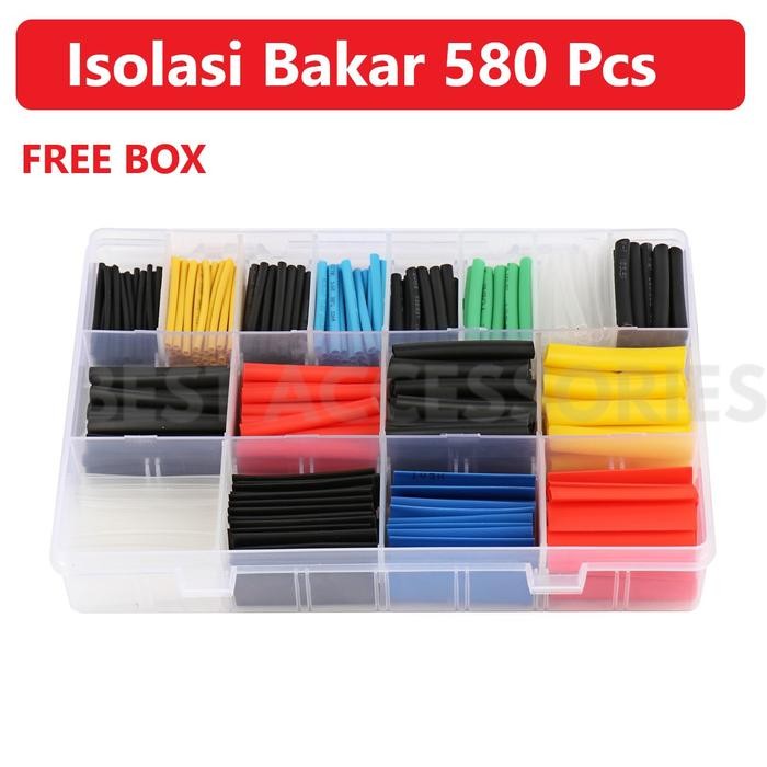 

BOX Isolasi Bakar Heat Shrink Solasi Warna Warni 580 PCS
