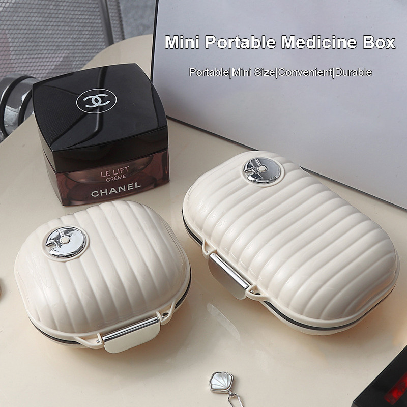 Apligod Mini Portable Medicine Box Travel Pill Subpackage Box Sealed Pill Box COD