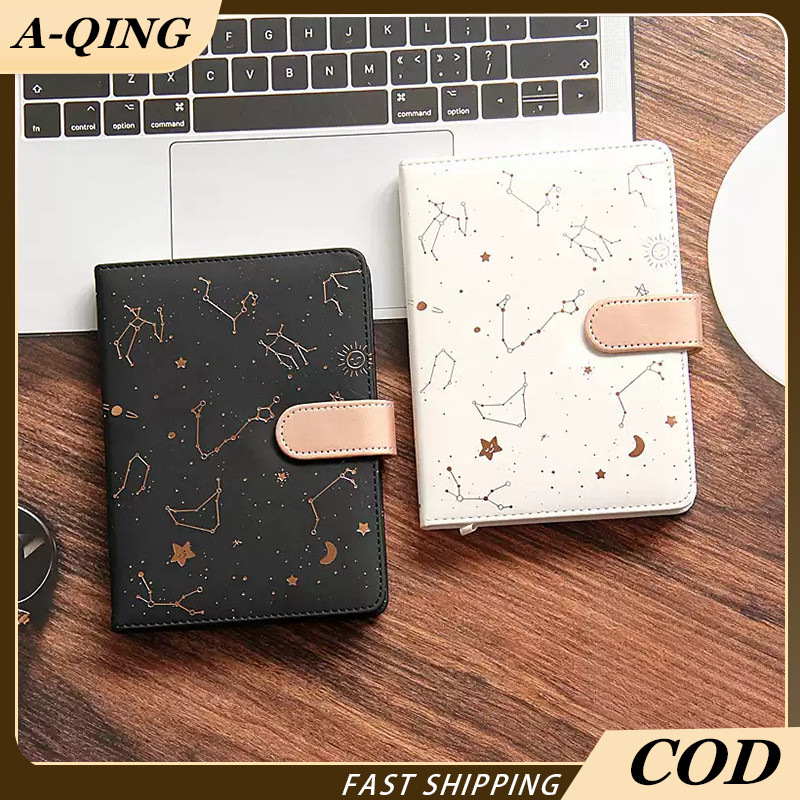 

【AQING】Starry Sky Planner 288 Pages A6 size notebook/diary PU Leather soft cover Stationery