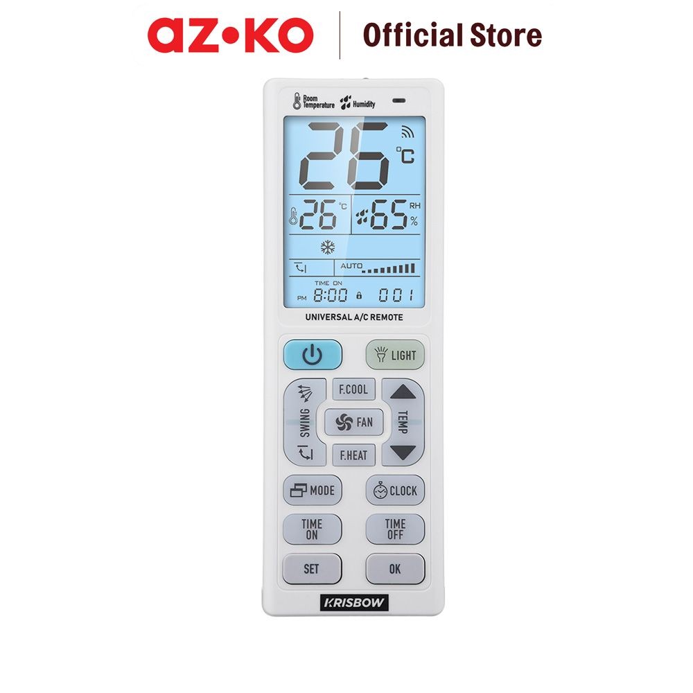 AZKO Krisbow Remote Control Ac Universal Rechargeable Remote Control Air Conditioner Remot Pengendal