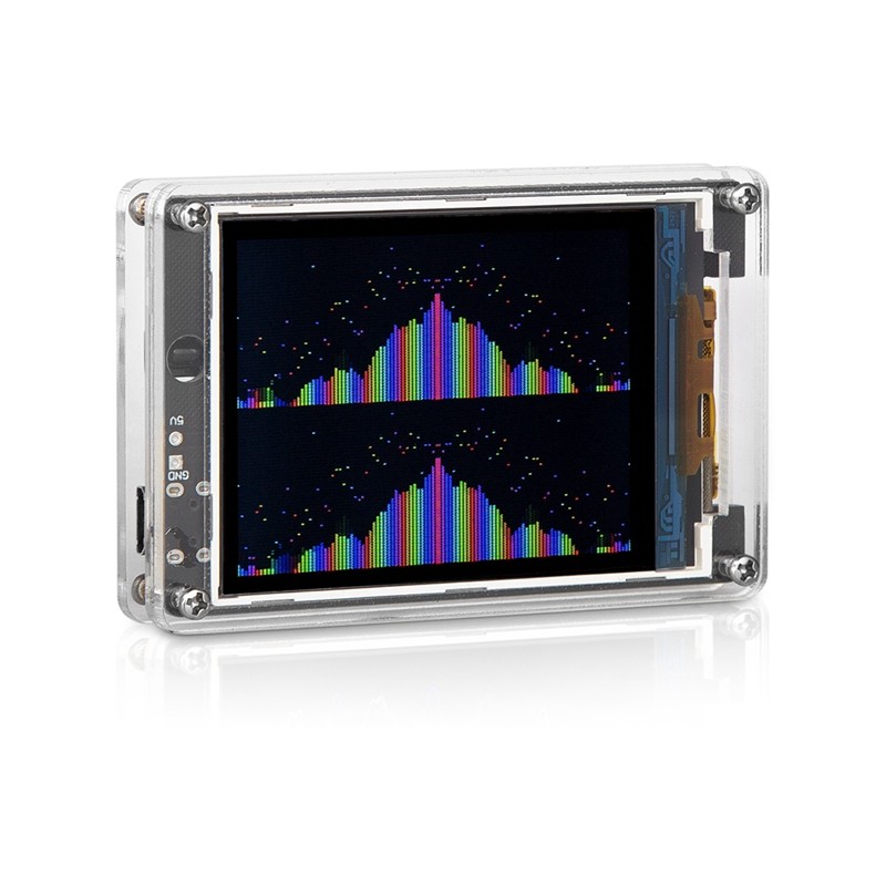 Audio MIC+LINE Sound Level Home Decor Digital Clock Meter Music Spectrum Visualizer Audio Display An