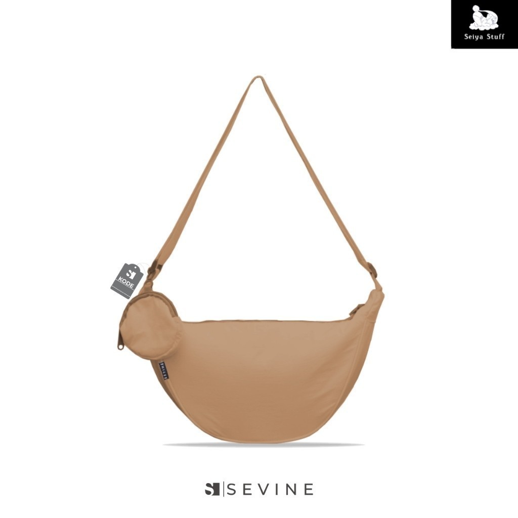 Sevine Alula Sling Bag Tas Selempang Wanita Nylon Crinkle Resleting Shoulder Bag - ALULA POLOS