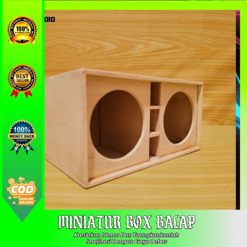 BOX SPEAKER MINISCOOP DOUBLE 4 INCH BOK AUDIO MINIATUR