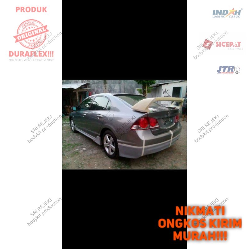 Promo Aksesoris Mobil Bodykit Blkang Civic Fd