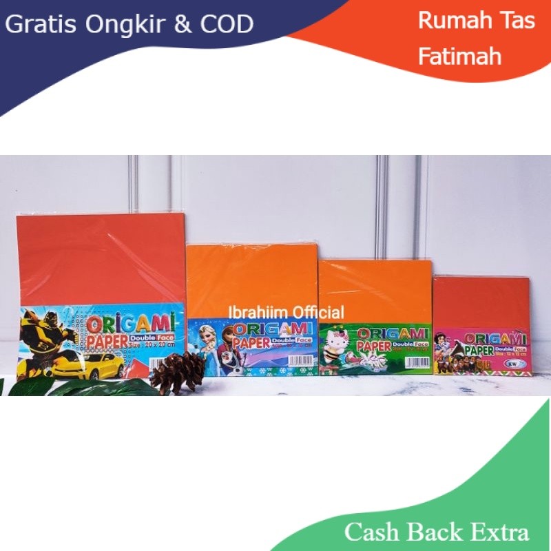 

Promo ORIGAMI PAPER KERTAS LIPAT UKURAN 14 X 14 DOUBLE FACE KERTAS ORIGAMI KECIL DAN SEDANG KERTAS LIPAT KECIL DAN SEDANG MURAH By Rumah Tas Fatimah
