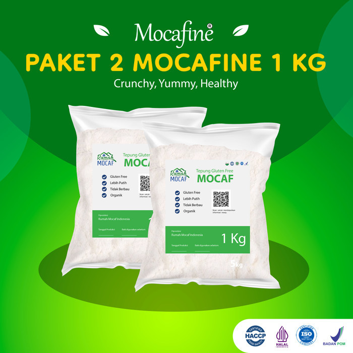 

Paket Hemat - Tepung Mocaf Organik 1kg Mocafine Gluten Free (2Pcs)