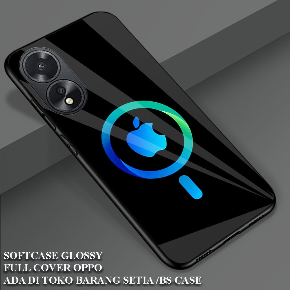 ( MK78 LOGO IPHONE ) Case Glossy HD  OPPO (A60)(A16)(A17)(A17K)(A18)(A38 4G)(A58 4G )(A53/A33)(A74)(