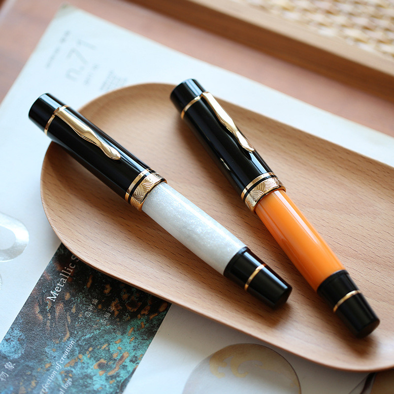

MAJOHN P139 Large Piston Fountain Pen No.6/8 EF/F/M Nib Retro Hard Rubber Tongue All-copper Piston Structure Writing Gfit Pen