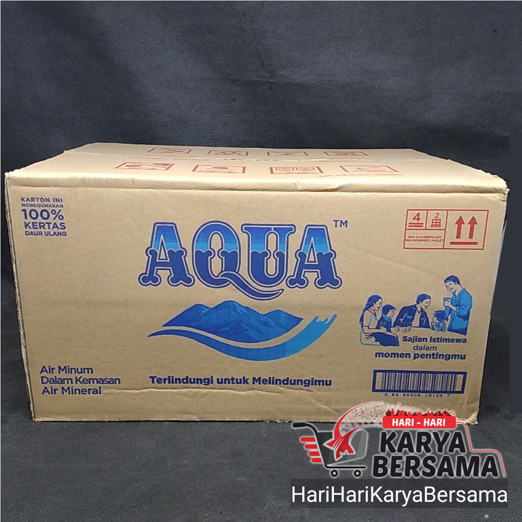 

MINUMAN AQUA GELAS AIR MINERAL AQUA CUP PER CARTON ISI 48 PCS X 220ML