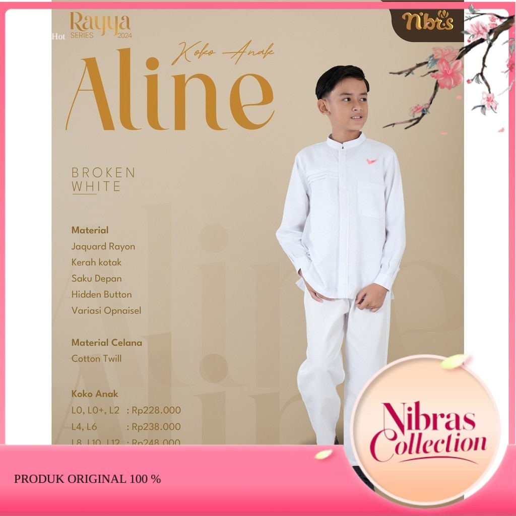 Rayya series Sarimbit Nibras Aline Koko Anak Original 100% Baju Couple Keluarga ,Baju Seragaman Kelu