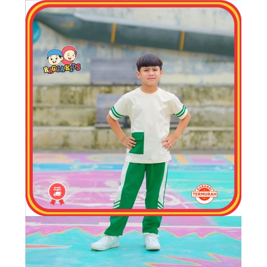 Style Korean Olahraga Pakaian Baju Murah Pria Wanita Lari Senam Zumba /Raggakids Baju Olahraga Set A