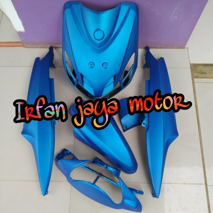 Redy Cover body full halus Yamaha Mio Smile biru doff