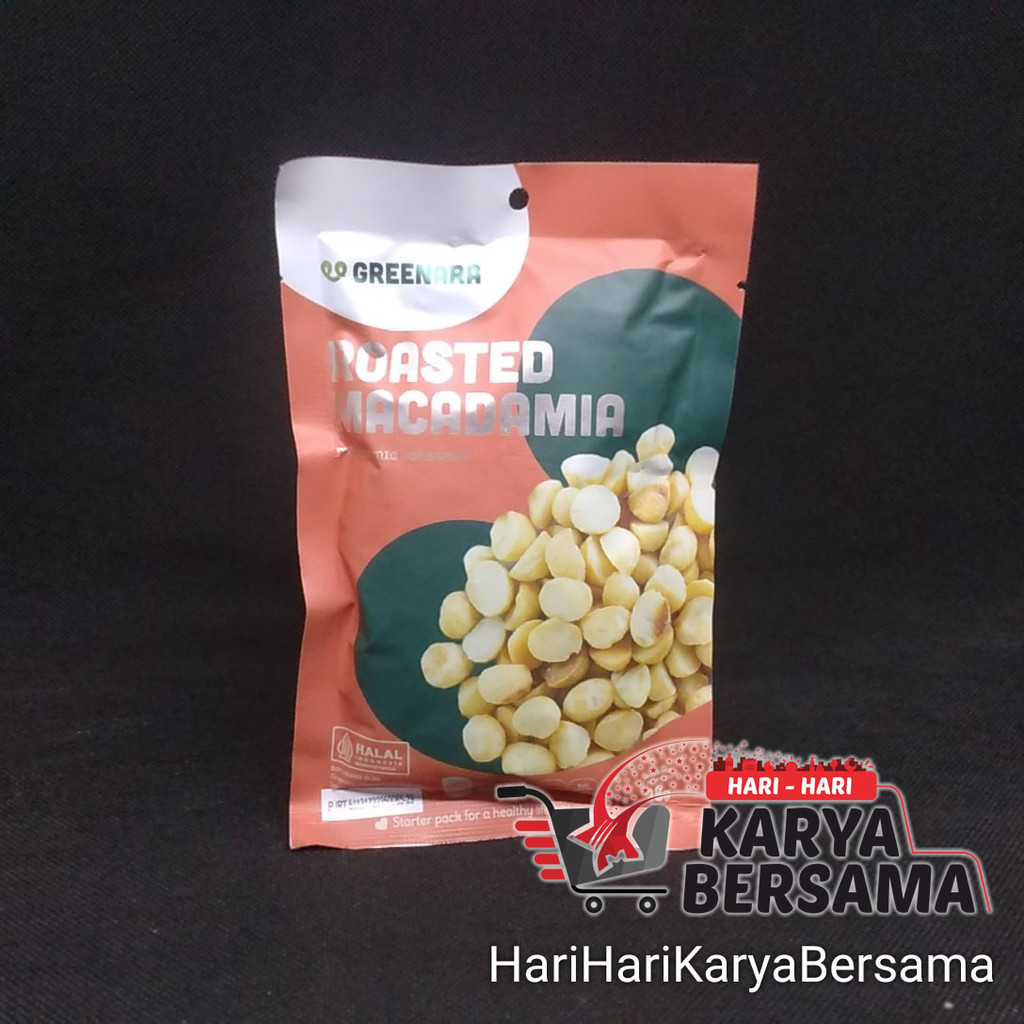 

MAKANAN RINGAN GREENARA HOME MADE ROASTED MACADEMIA 28GR