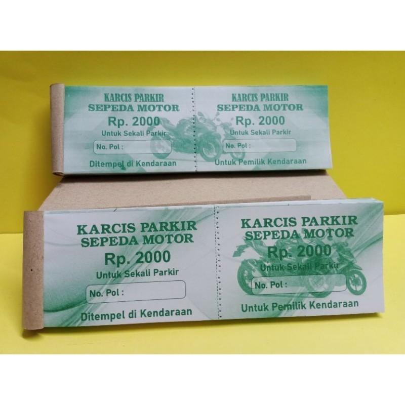 

KARCIS PARKIR MOTOR/MOBIL/UNIVERSAL