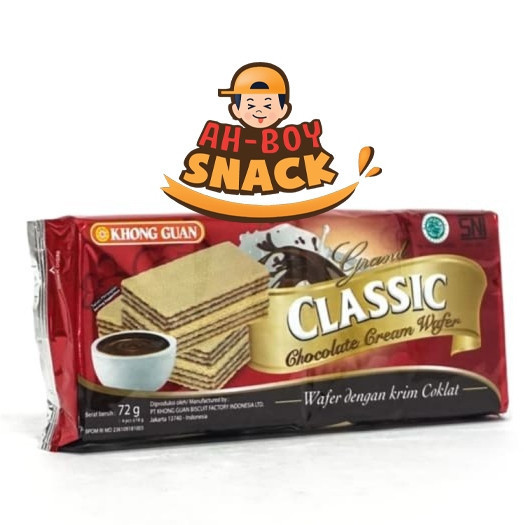 

WAFER KHONG GUAN CLASSIC 72 GRAM - WAFER DENGAN KRIM COKELAT KHONG GUAN CLASSIC 72 GRAM