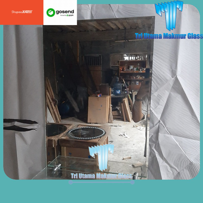 Cermin Rias Wastafel Kaca Kamar Mandi Persegi Kotak 40 x 60 cm Cermin Aesthetic Cermin Wastafel Cerm