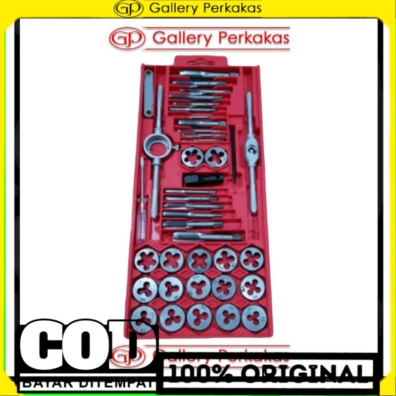 Tap die set 40pcs alat tap senai baut set tap ulir 40pcs