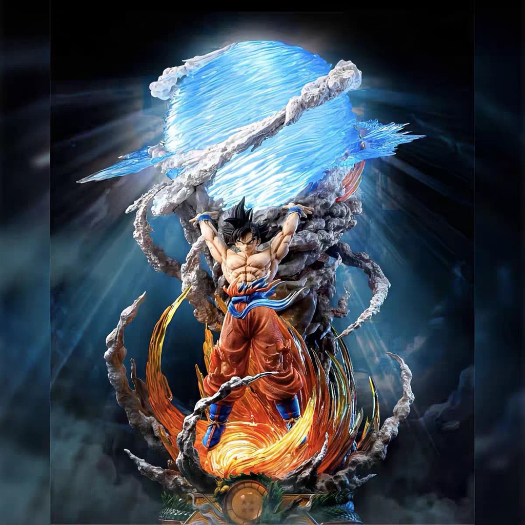 Patung Anime Action Figure Dragon Ball Goku Genkidama Big Size Koleksi - Plastik Karet PVC - Mainan 