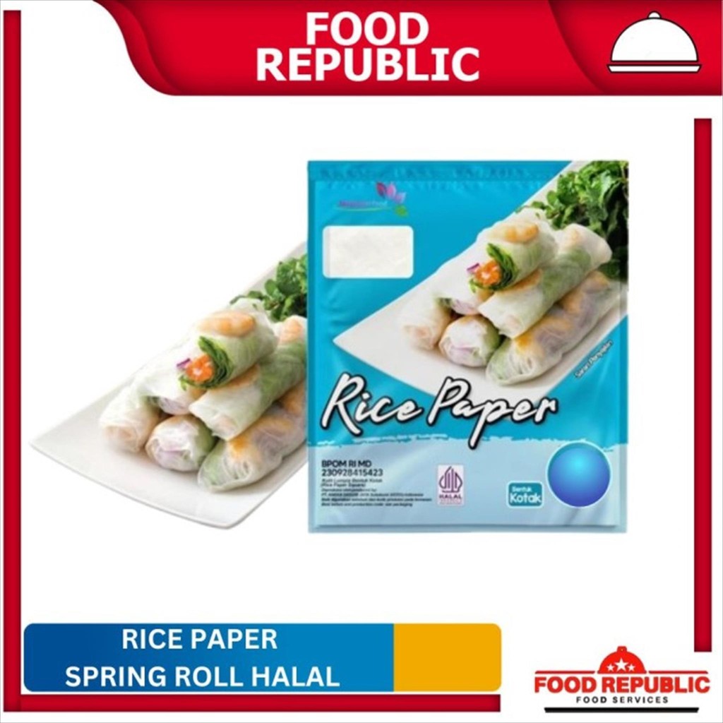 

Rice Paper Vietnam / Kulit Lumpia Kotak / Dumpling / Spring Roll 22 Cm
