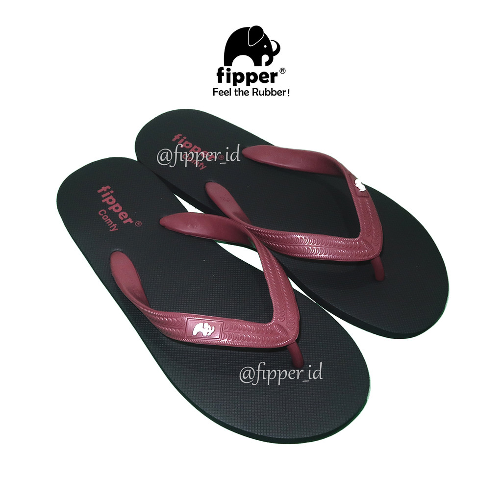 Fipper - Comfy Black / Maroon