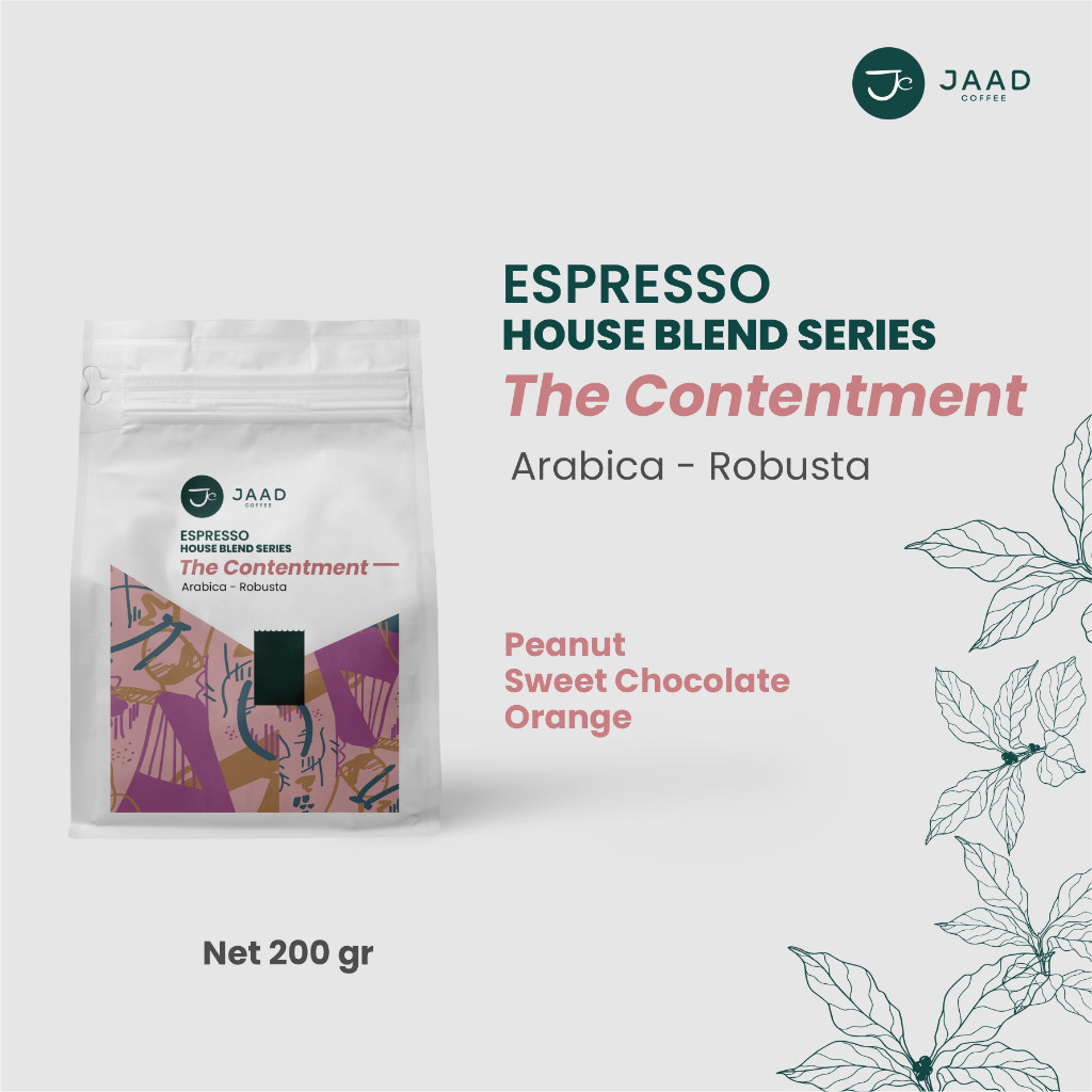 

The Contentment 200gram - Espresso House Blend Series - 70% Arabica 30% Robusta by Jaad Coffee