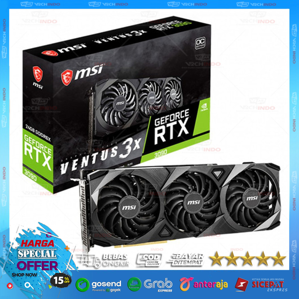 Geforce VGA 24G Ventus OC 3X / VGA MSI RTX 3090 Ventus 3X 24G OC