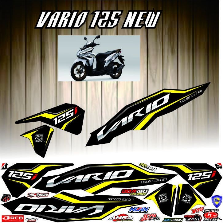 Striping Motor Honda New Vario Iss New 125 2022-2023 Variasi Stiker Motif Simple Buat Honda Motor Va