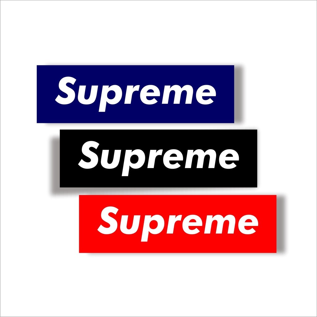 

Stiker brand distro murah grosir Supreme bahan graftac anti air