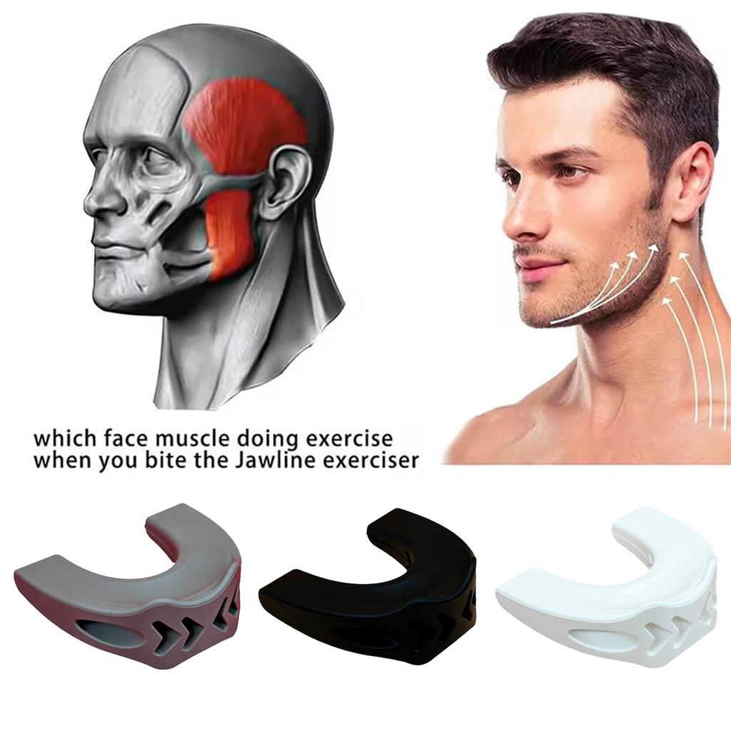 Silikon Alat Jawline Pria Penirus Rahang Dan Pipi Tembem Rahan Exerciser Face Alat Pelangsing Wajah