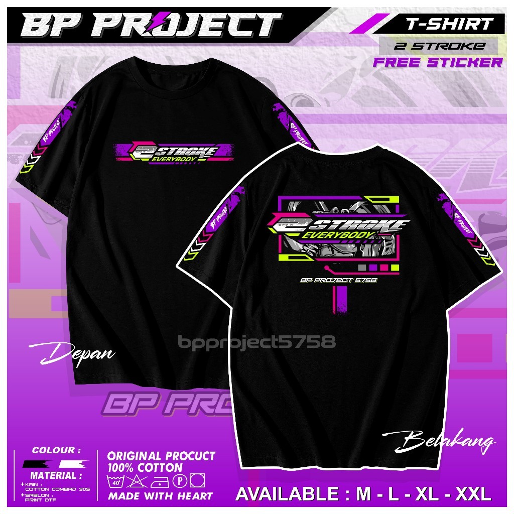 Baju Kaos Racing 2 Stroke Everybody Gank Unisex Pria Wanita - Kaos Distro 2 Stroke Everybody