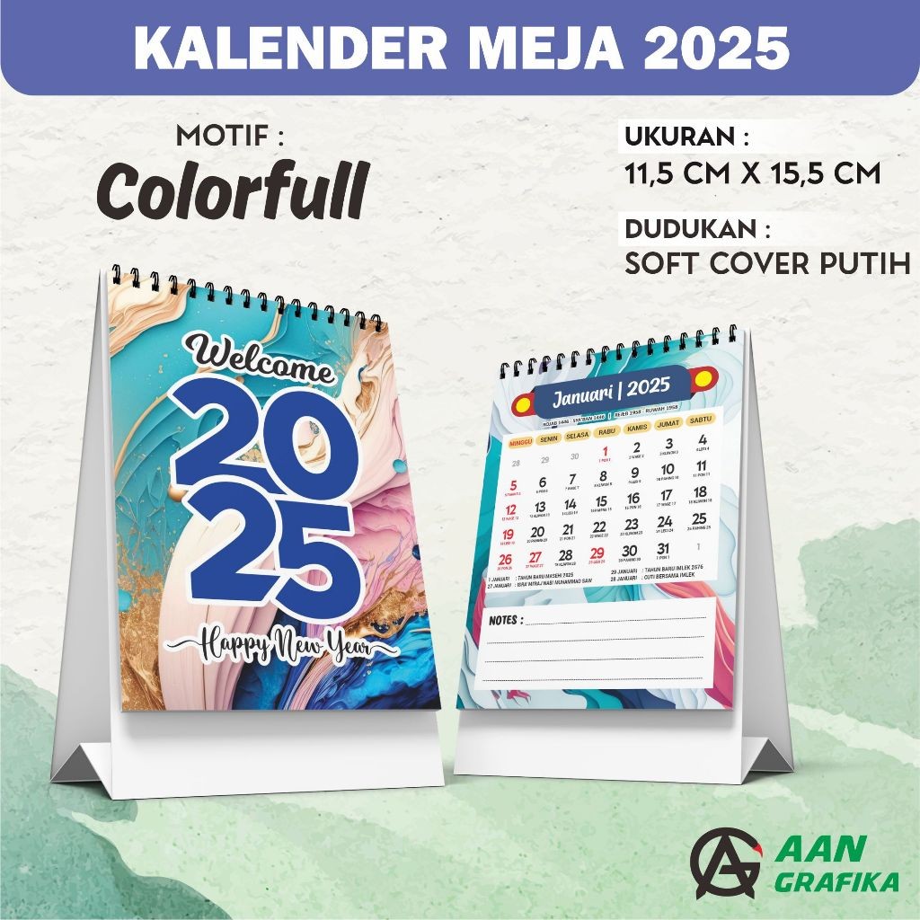 

KALENDER 2025 Aestethic Cute Murah - Kode : TY - Colorfull