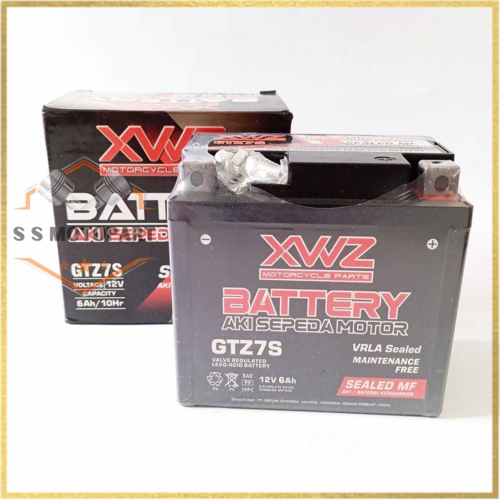 Aki Kering Accu SATRIA FU GTZ-7S MF-MAINTENANCE FREE Battery Motor Ori XWZ
