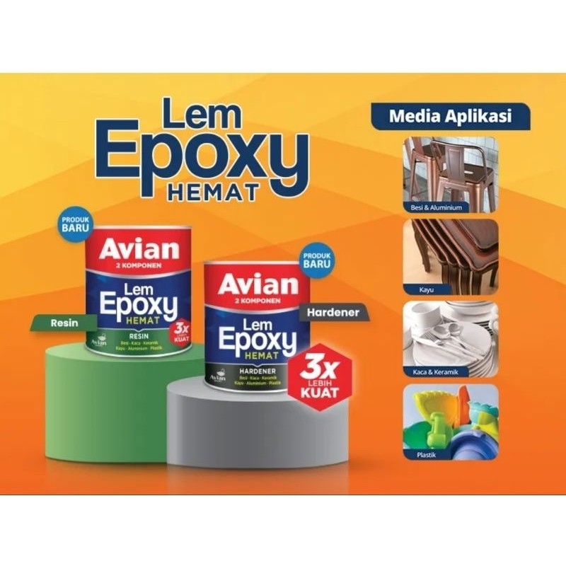 

LEM KUNING AVIAN LEM EPOXY 340gr LEM besi, kaca, keramik, kayu, aluminium dan plastik