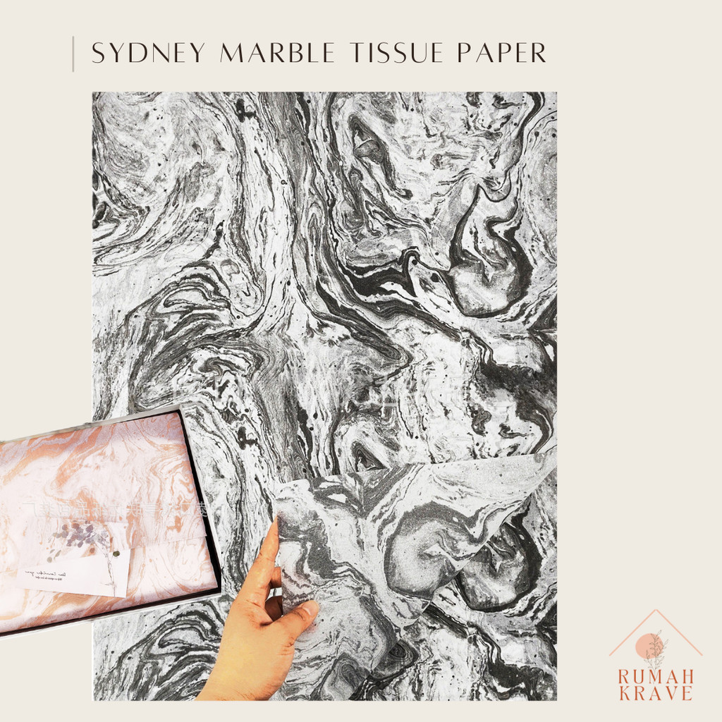 

RUMAH KRAVE- Sydney Marble Tissue Paper Kertas Bungkus