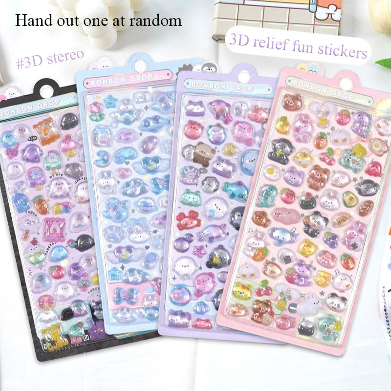 

CODAnak-anak Stiker Lucu Kartun Stiker Bantuan 3D Stiker Kristal Transparan Tahan Air-GS