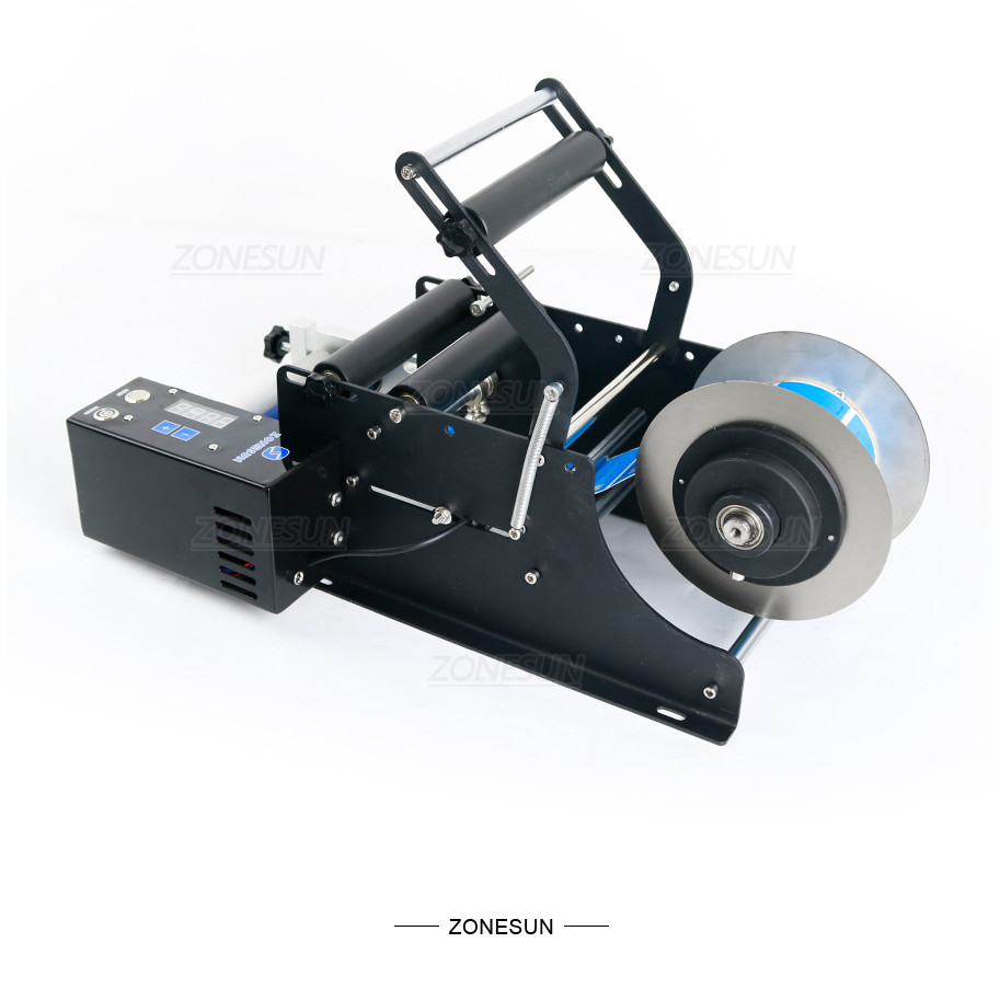 

ZONESUN ZS-TB50SM Label Applicator Electric Labeling Machine Round Cylindrical Glass Plastic Bottle Jar Tin Can Sticker