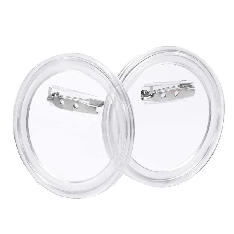 

50pcs Blank Badge Pin Button Maker Parts Acrylic DIY Badge Button Parts Material for Button Press Maker Machine