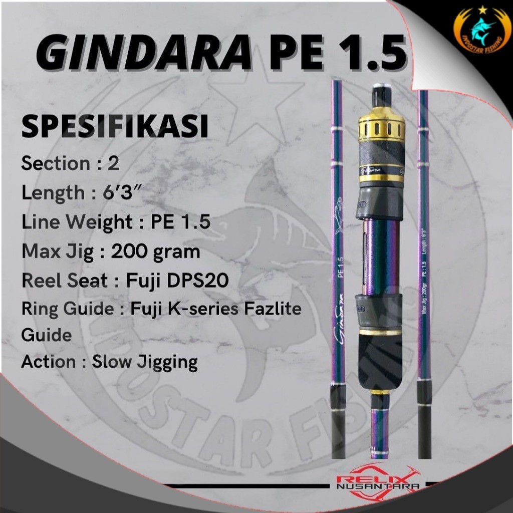 JORAN GINDARA PE 0.8 PE 1.5 PE 2.5 DAN PE 3.5 SPINNING by RELIX NUSANTARA - indostar