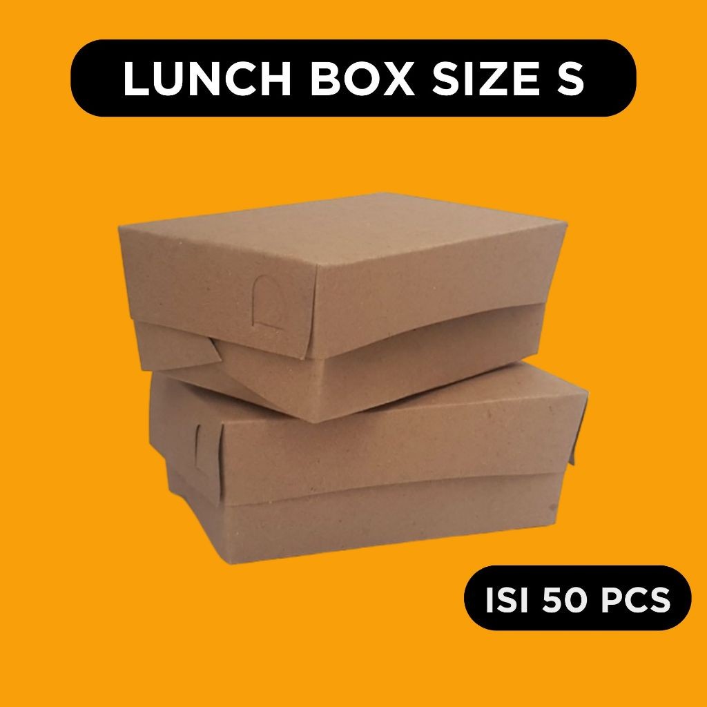 [oddsolshop] pekanbaru/Paper Lunch Box Kraft S Makanan Ayam Geprek Mie Nasi Laminasi Food Grade