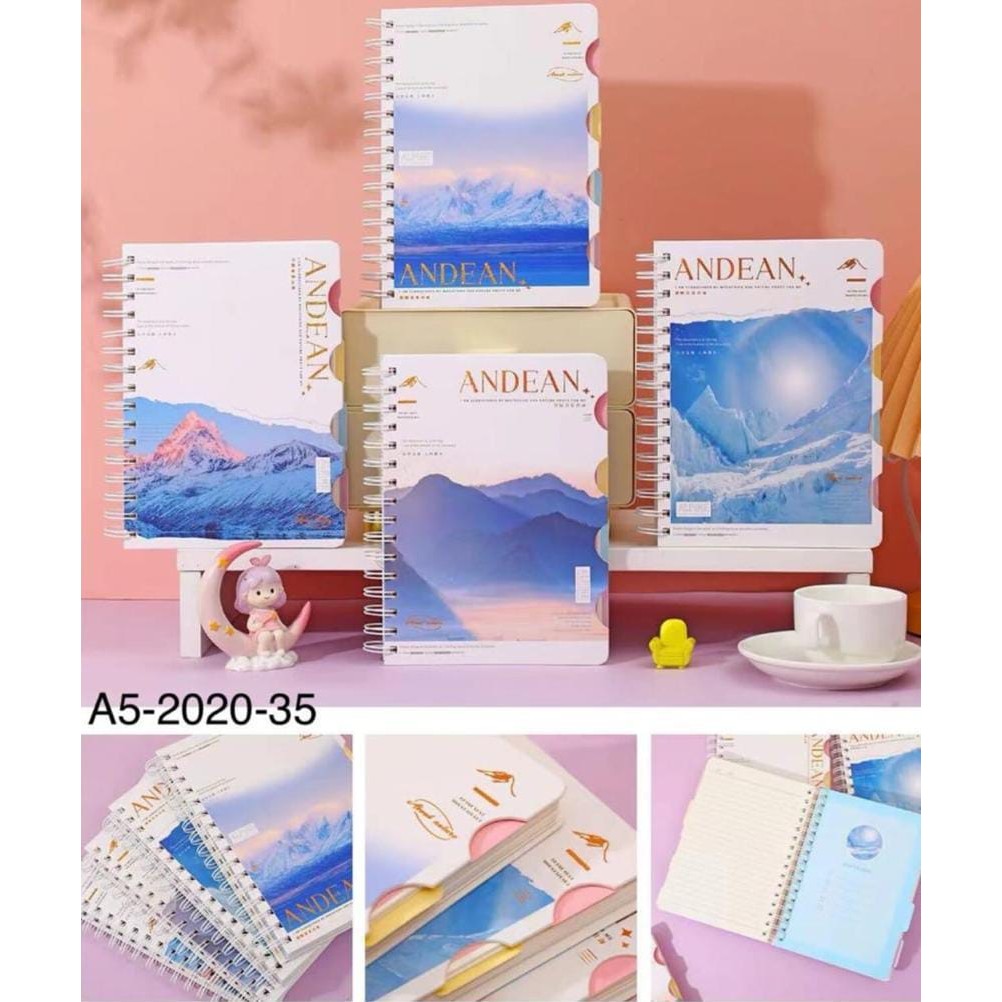 

*AC* BUKU SPIRAL PEMBATAS / NOTEBOOK HARD COVER / DIARY JURNAL 124 LEMBAR