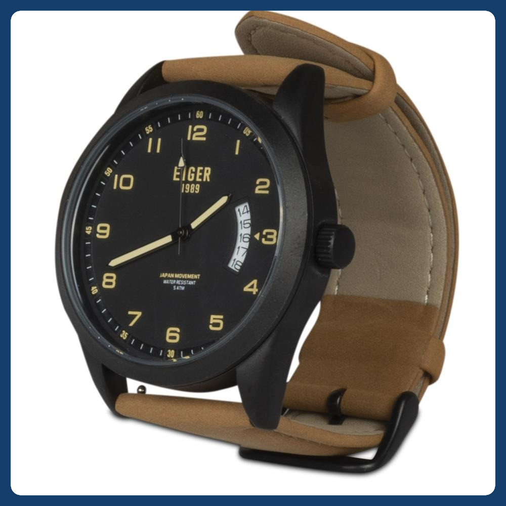 EIGER 1989 JAM TANGAN PRIA VERDON-LAW WATCH BLACK