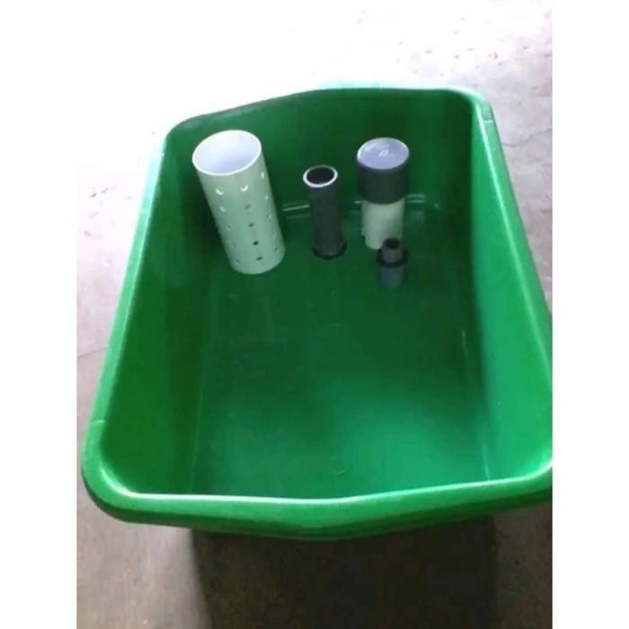Bell siphon plus bak tanam akuaponik hidroponik