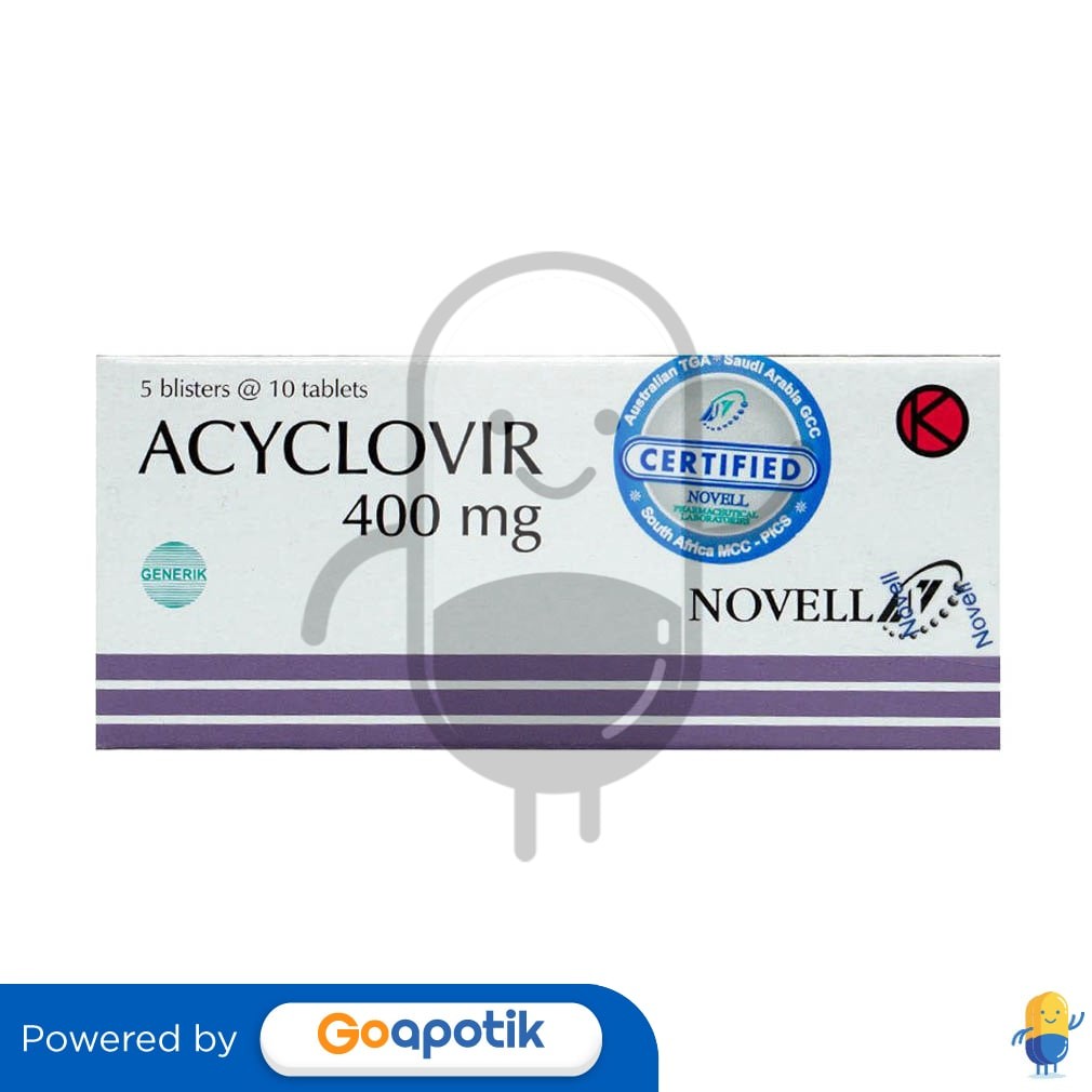 Acyclovir Novell 400 Mg Box 50 Tablet