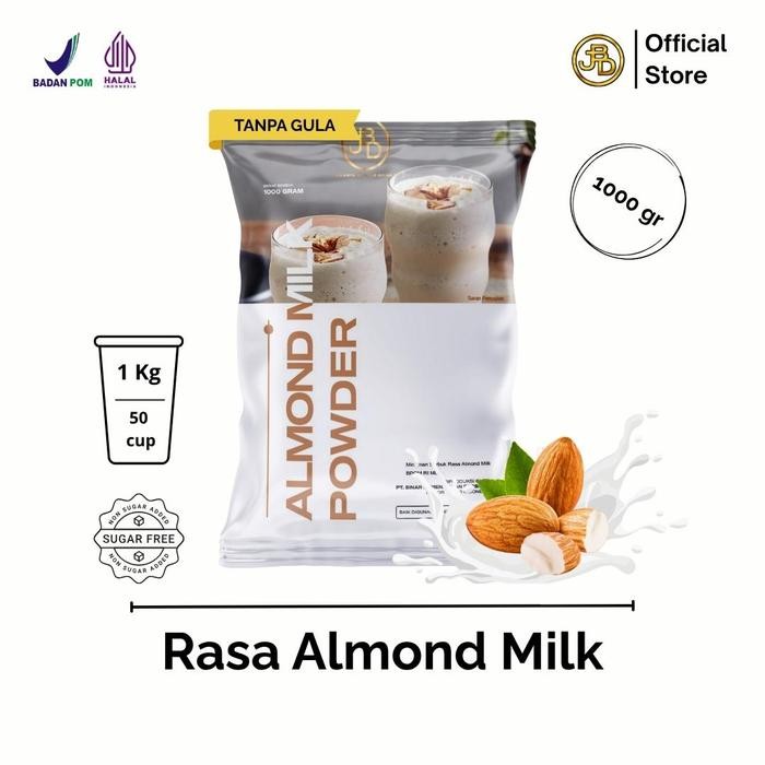 

[[Promo]] Bubuk minuman Premium Rasa Almond Milk 1Kg || Jakarta Bubble Drink Powder || Ice Cappucino Cincau Susu - Smoothies, 1 Kg