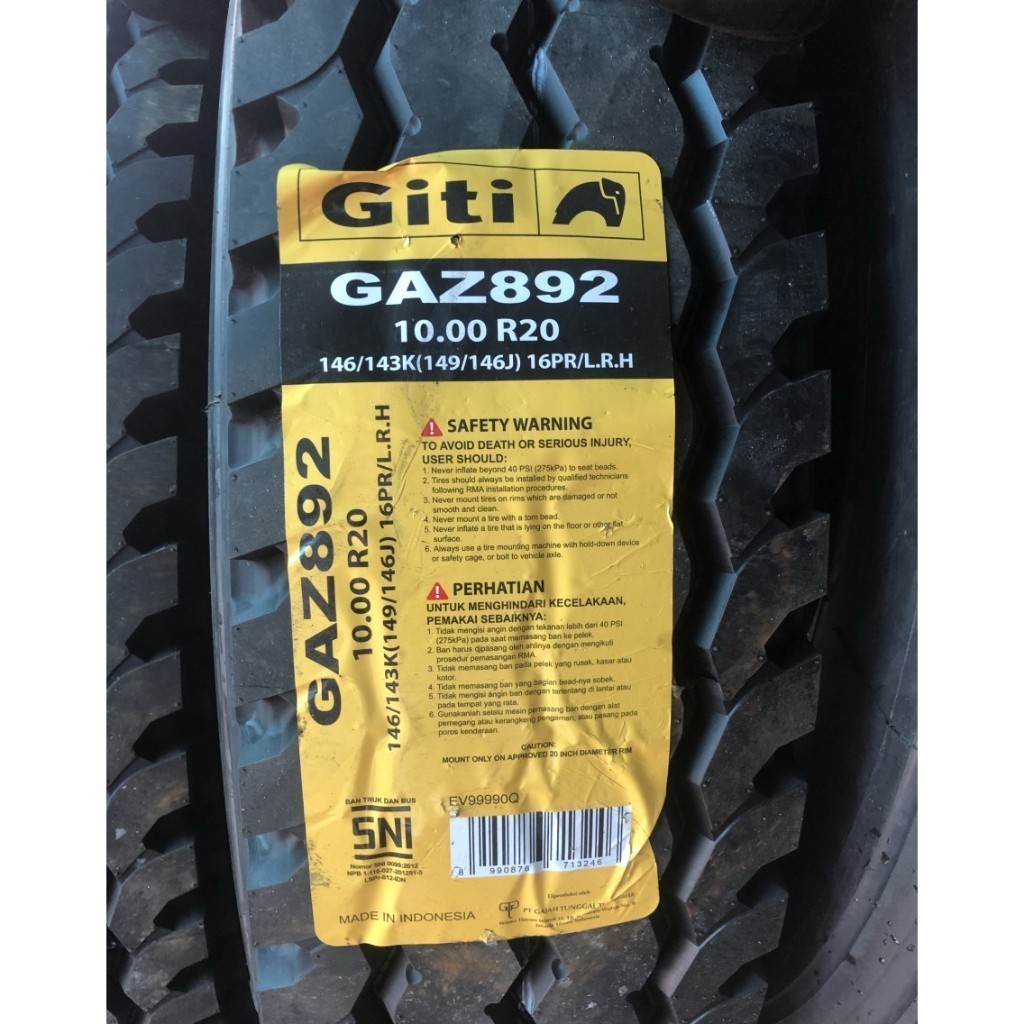 PROMO GITI GAZ892 1000/20 - Ban Truk ON/OFF ROAD 10.00 - 20 - Muatan Berat