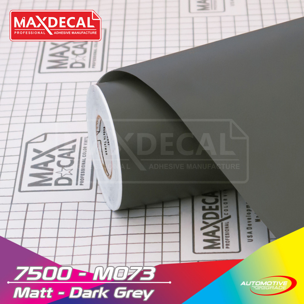 Sticker Stiker Skotlet Maxdecal Max Decal Matt Dark Grey Abu Abu tua doff 7500 M073
