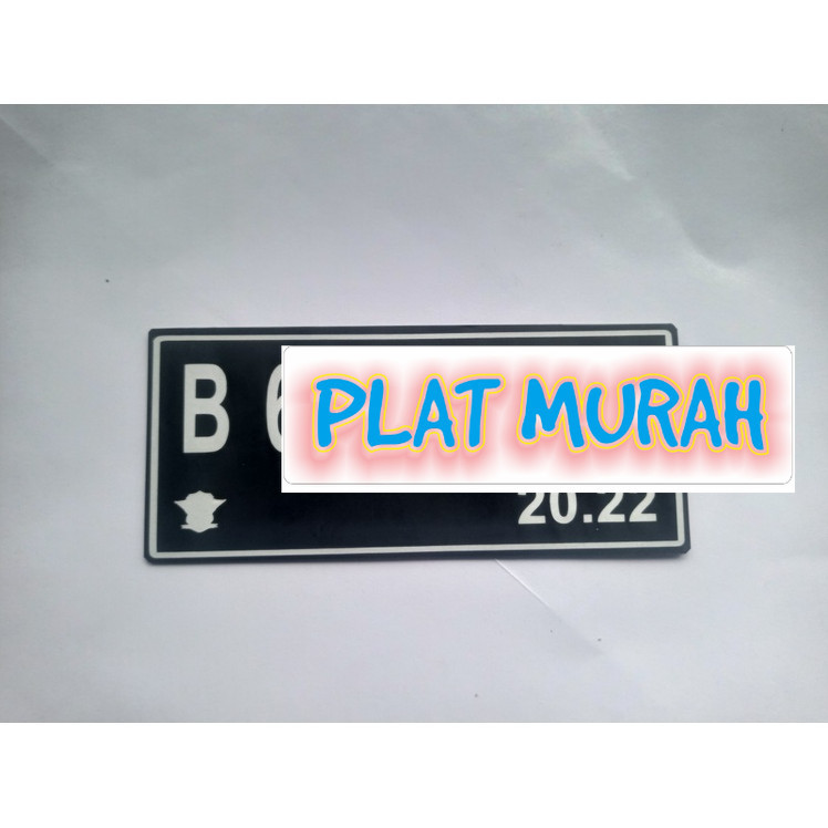 Plat nomor magnet hitam plat nomor Vespa