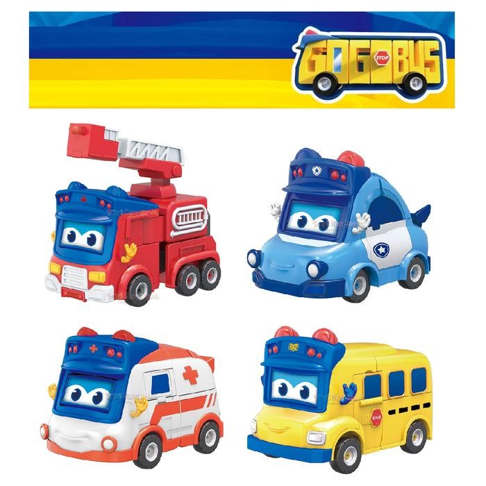 GogoBus Transforming Robot Gogo Bus Firy Justin Amby - Firy + Officer