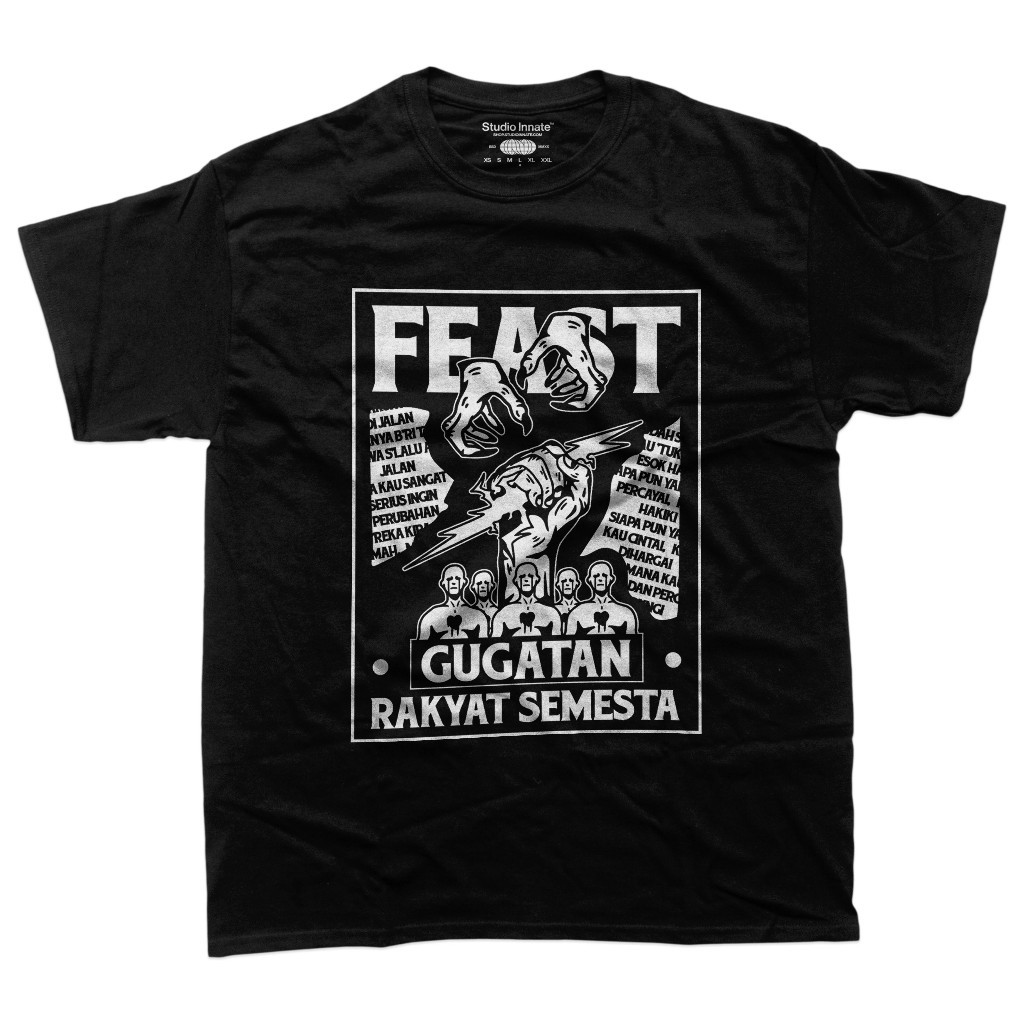 T-shirt Merchandise Band Feast Artwork Gugatan Rakyat Semesta